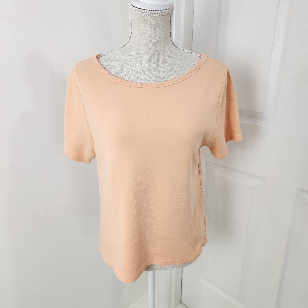 Athleta Top Womens S Sunrise Orange Sundown Sweatshirt Comfy Lounge Travel